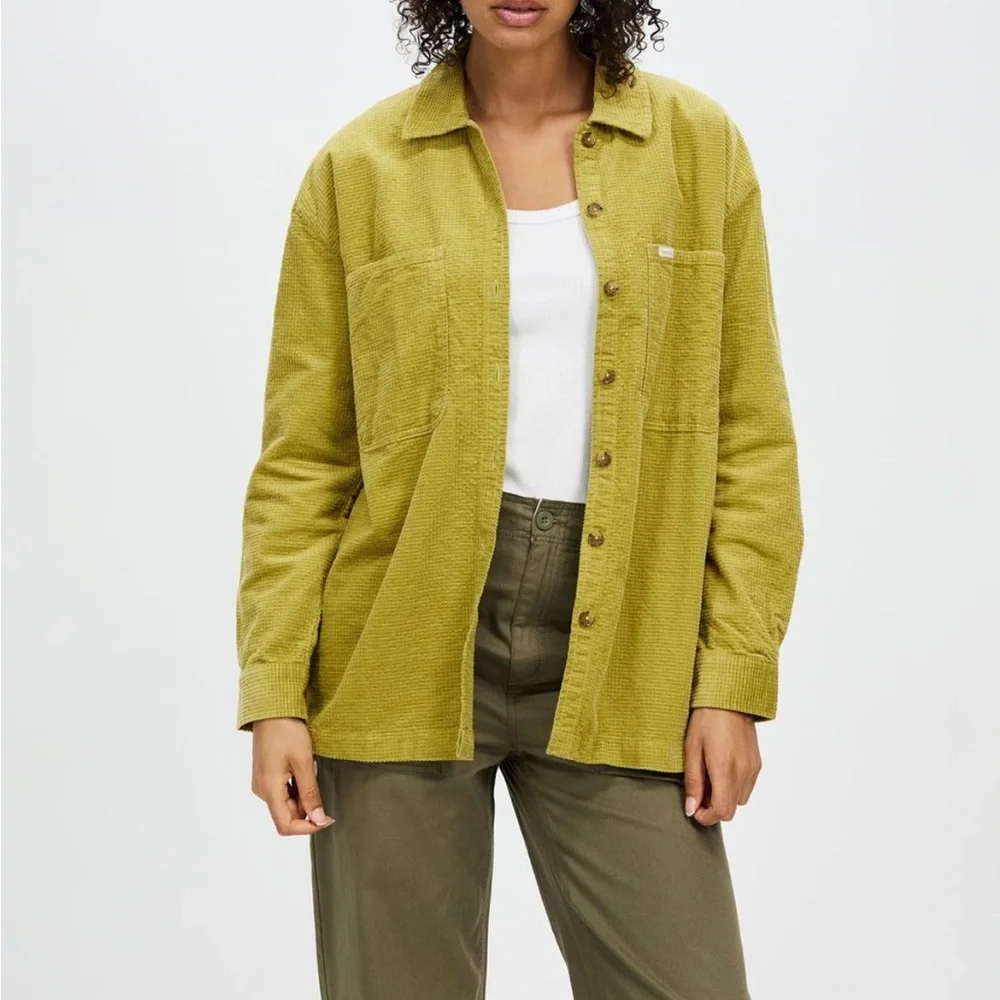 Brixton Olive Green Corduroy Shirt - Picture 1 of 11